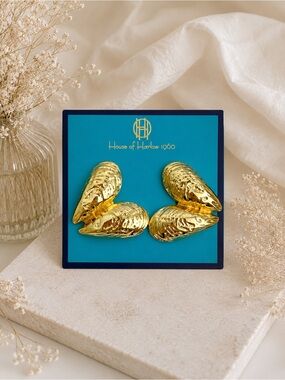 House of Harlow 1960 Gold Statement Earrings ✨